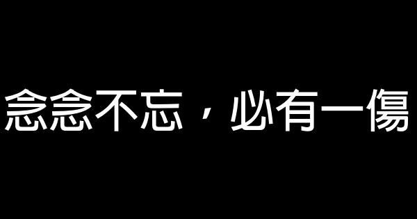 經典語錄：念念不忘，必有一傷 0 (0)