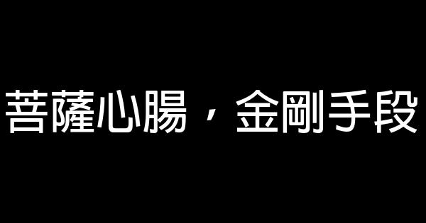 菩萨心肠，金刚手段 0 (0)