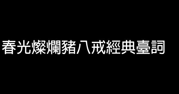 春光燦爛豬八戒經典臺詞 0 (0)