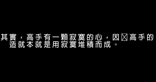 高手寂寞經典語錄 1