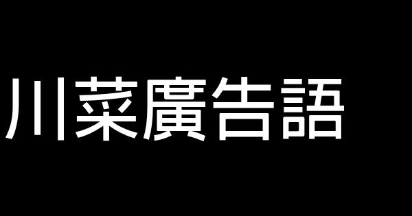 川菜廣告語 1