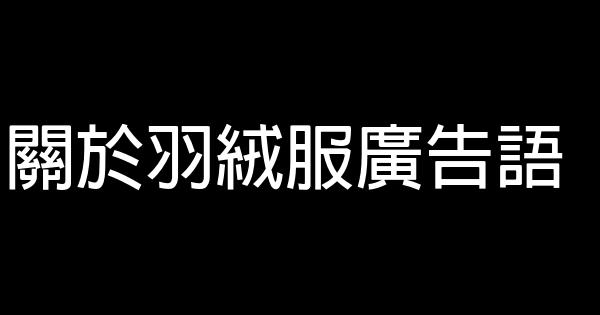 關於羽絨服廣告語 0 (0)
