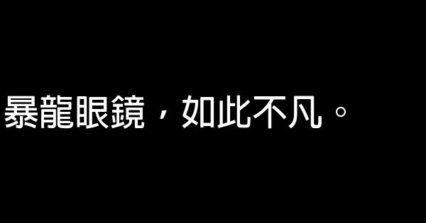 暴龍太陽鏡廣告詞 0 (0)
