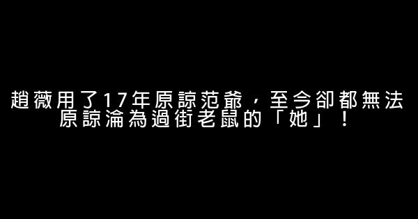 趙薇用了17年原諒范爺，至今卻都無法原諒淪為過街老鼠的「她」！ 0 (0)