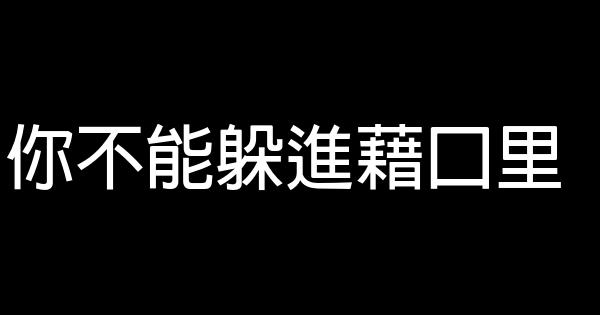 你不能躲進藉口里 0 (0)