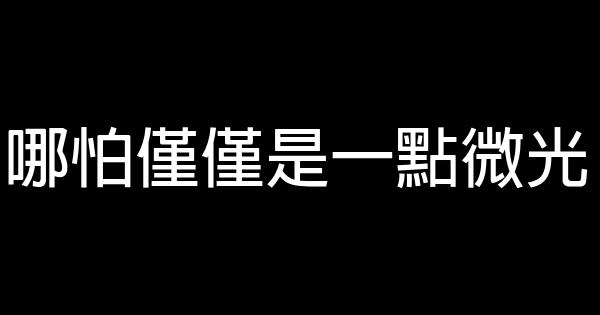 哪怕僅僅是一點微光 0 (0)