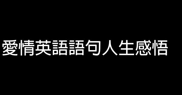 愛情英語語句人生感悟 0 (0)