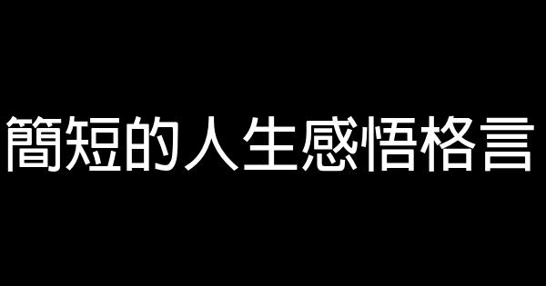 簡短的人生感悟格言 0 (0)
