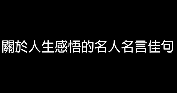 關於人生感悟的名人名言佳句 0 (0)