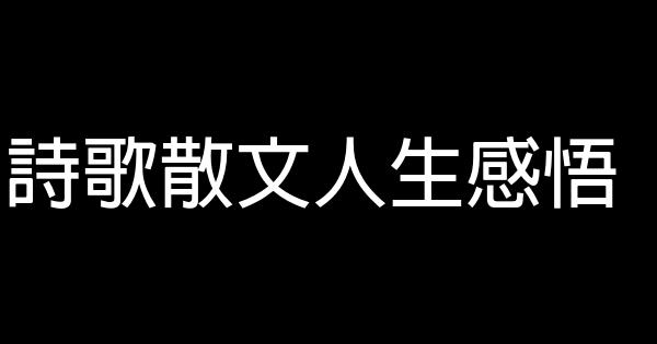 詩歌散文人生感悟 0 (0)