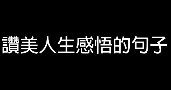 讚美人生感悟的句子 0 (0)