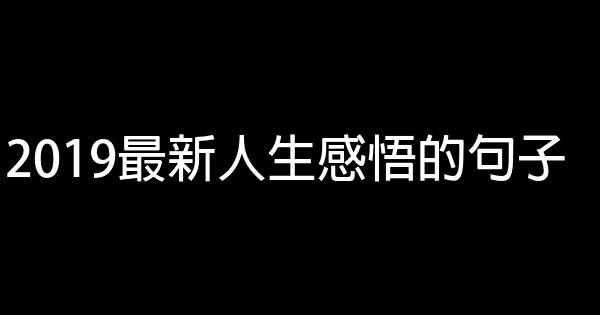 2019最新人生感悟的句子 0 (0)