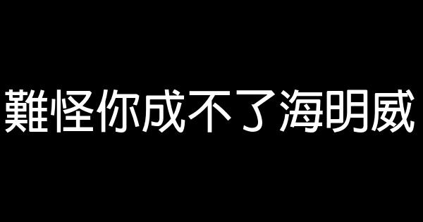 難怪你成不了海明威 0 (0)