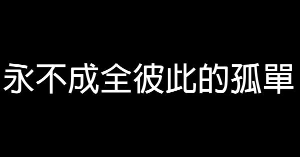 永不成全彼此的孤單 0 (0)