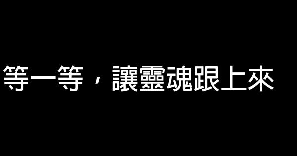 等一等，讓靈魂跟上來 0 (0)
