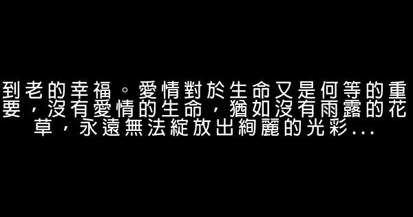 感悟愛情哲理的正能量勵志句子 0 (0)
