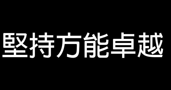 坚持方能卓越 0 (0)